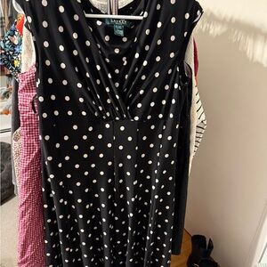 Ralph Lauren Black and White Polka Dot Dress